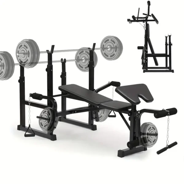 Adjustable Foldable Weight Bench - 660lbs Capacity, Leg Extension